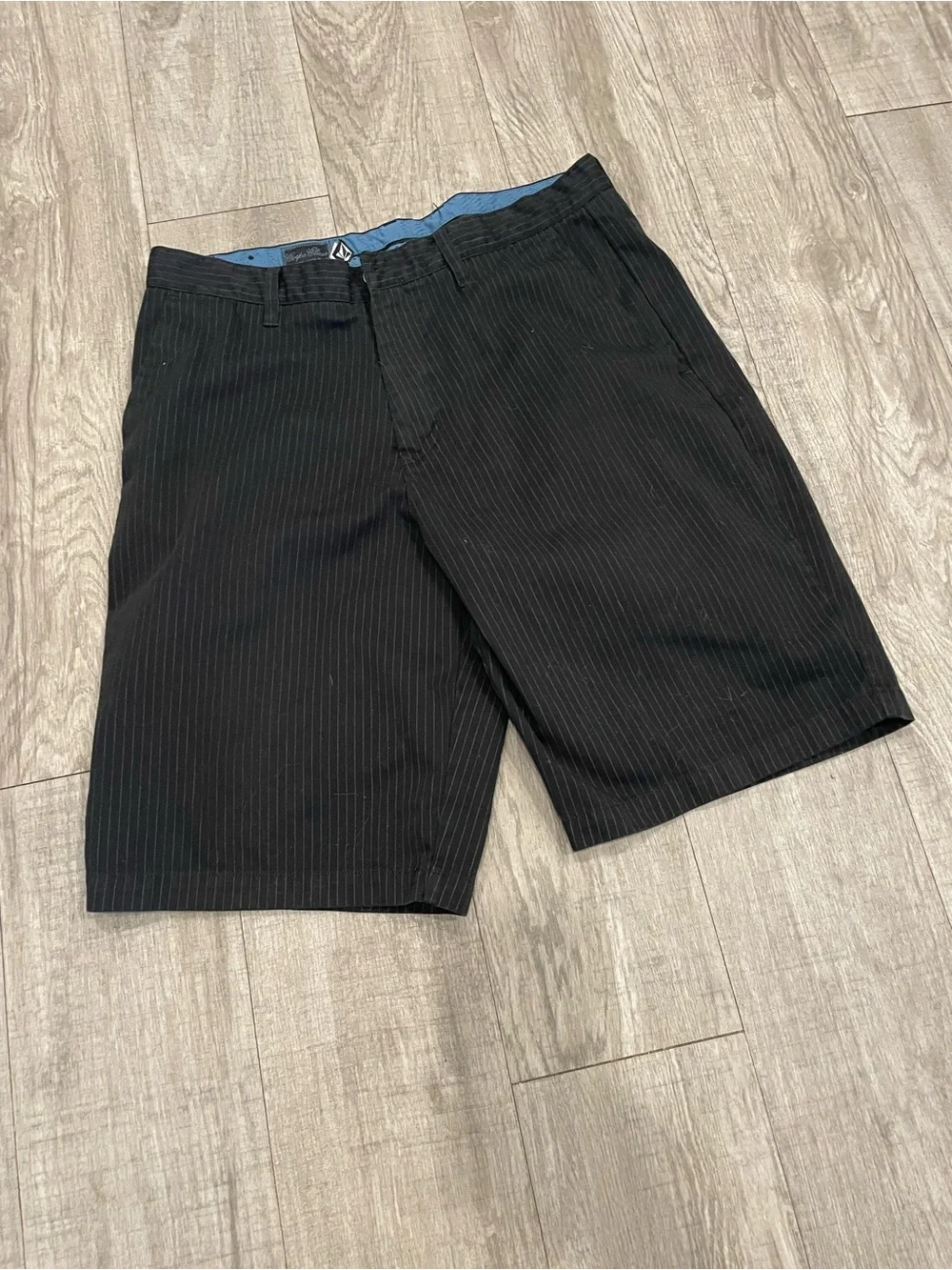 Volcom black pinstripe